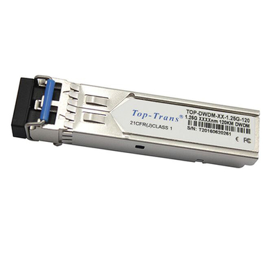 1.25G DWDM SFP ตัวรับส่งสัญญาณแสง 120 กม. โซลูชั่นเครือข่ายการกระจายพลังงานต่ำ