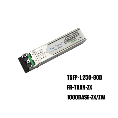 Fortinet FR-TRAN-ZX Gigabit Ethernet SFP ตัวรับส่งสัญญาณออปติคัลโหมดเดียว 1550nm 80KM