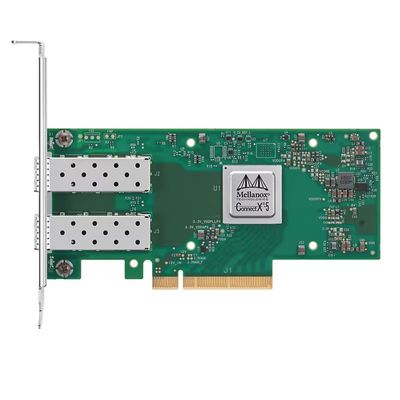 Mellanox Connectx-5 Dual 25Gbit SFP28 PCIe Network Adapter การ์ดขยาย MCX512A-ACAT อุปกรณ์ไฟเบอร์ออปติก 3.0x8
