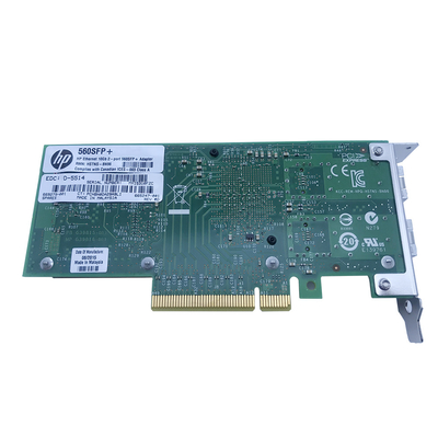 อะแดปเตอร์เซิร์ฟเวอร์ RoHS FCC อีเธอร์เน็ต HP Ethernet 10Gb 2p 560SFP+ Adptr