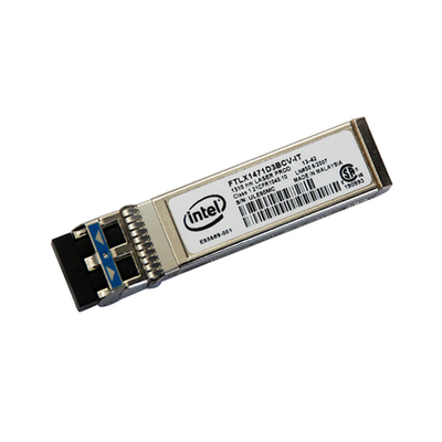 SFP 1310nm 10km โหมดเดียวเครื่องรับส่งสัญญาณไฟเบอร์ Intel FTLX1471D3BCV-IT