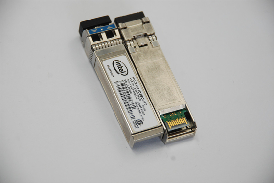 SFP 1310nm 10km โหมดเดียวเครื่องรับส่งสัญญาณไฟเบอร์ Intel FTLX1471D3BCV-IT