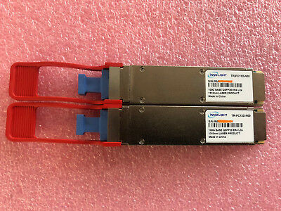 InnoLight 100Gb/s QSFP28 ER4 Lite อัตราคู่ตัวรับส่งสัญญาณแสง TR-FC13D-NSN