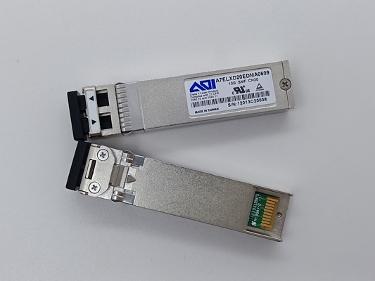 SFP + DWDM Dual LC 10G 40km SMF ตัวรับส่งสัญญาณ AOI A7ELXD20EDMA0609 ออปติคัล