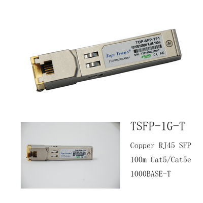 Arista SFP-1G-T ทองแดงที่เข้ากันได้ RJ45 SFP 100 ม. Cat5 Cat5e ตัวรับส่งสัญญาณแสง