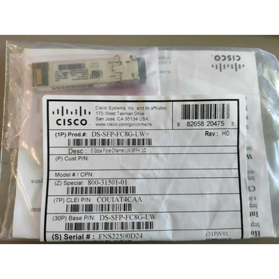 Cisco 8Gbps DS-SFP-FC8G-LW Fibre Channel SFP + โมดูลออปติกความยาวคลื่นยาว