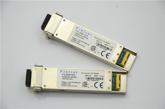 Finisar FTLX8511D3 850nm XFP ตัวรับส่งสัญญาณแสงสำหรับ 10GBASE-SR / SW 10G Ethernet