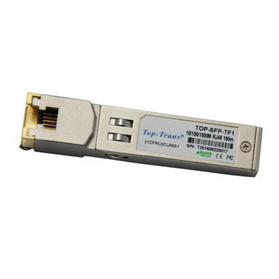 Juniper 740-038291 โมดูลตัวแปลง Cat5 ทองแดง RJ45 SFP 100 ม. ที่เข้ากันได้
