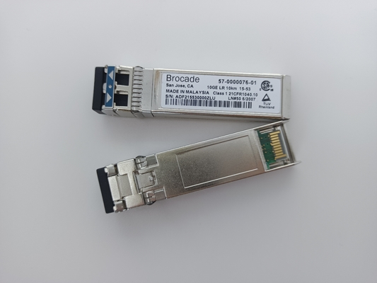 Brocade 57-0000076-01 ตัวรับส่งสัญญาณ FC SFP XBR-000182 10GBASE-LR SFP + 1310nm 10G LWL โมดูลออปติคัล