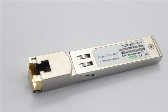 ตัวรับส่งสัญญาณทองแดง RJ45 SFP 1GbE 1000BASE-T Mellanox MC3208411-T