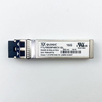 16GB Fibre Channel 850nm SFP + โมดูลรับส่งสัญญาณออปติคัล Qlogic FTLF8529P4BCV-QL