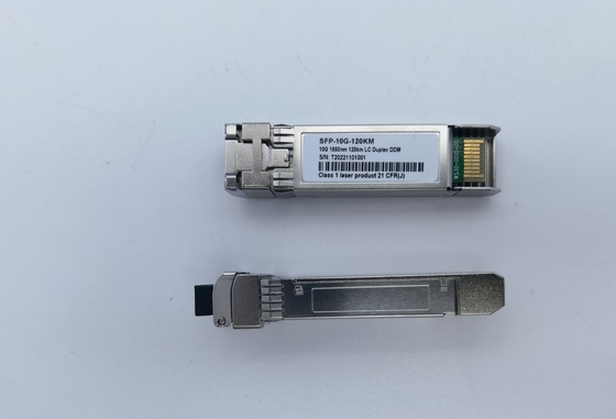 10G SFP + ZR + 1550nm 80km 100km 120km SMF เครื่องรับส่งสัญญาณระยะไกล
