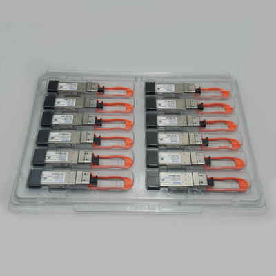 Finisar FTL410QD4C 40GBASE-SR4 / 10GBASE-SR 300m QSFP+ Gen4 ฝ่าวงล้อมไปยังอีเธอร์เน็ต 10GBASE-SR