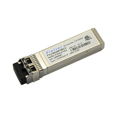 FTLF8529P3BCV-QL 16G SFP + 850nm ความยาวคลื่นสั้นโมดูลรับส่งสัญญาณแสงแบบเสียบได้ร้อน