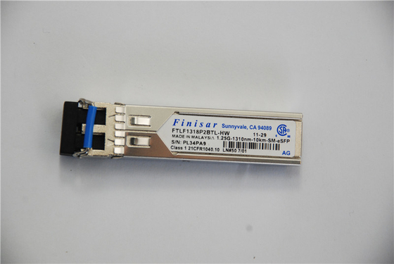 Sfp FTLF1318P2BTL-HW โมดูลตัวรับแสง Finisar 1.25G 1310nm 10KM Optical Fiber Patch Cord
