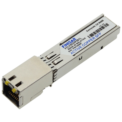 Finisar FCLF8522P2BTL ทองแดง SFP เครื่องรับเสียง RJ45 850nm 300m 1000BASE-T RoHS Compliant