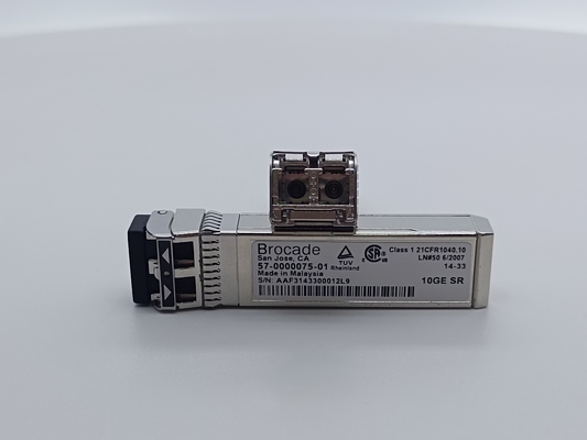 โบรคเกด 57-0000075-01 XBR-000180 เครื่องรับแสง 10G-SR MMF SFP+ - LC 300m 850nm DDM Module