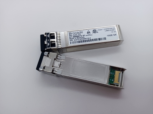 โบรคเกด 57-0000075-01 XBR-000180 เครื่องรับแสง 10G-SR MMF SFP+ - LC 300m 850nm DDM Module