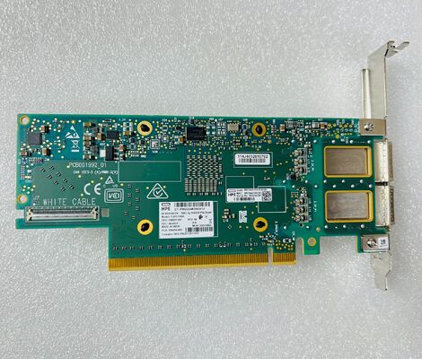 HP CX651105A Connect-6 VPI 100Gbps QSFP56 อะแดปเตอร์เครือข่ายเซิร์ฟเวอร์ไฟเบอร์ออปติก PCIe 3.0 X16 การ์ดอีเธอร์เน็ตภายใน
