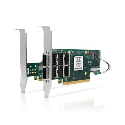 Mellanox MCX654106A-ECAT ใหม่ Connect-6 Dual-Port QSFP56 100GbE การ์ดเครือข่ายแบบมีสาย ศูนย์ข้อมูล PCIe Internal Server Stock