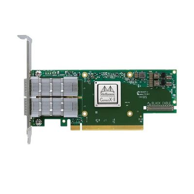 Mellanox MCX654106A-ECAT Connect-6 การ์ดเครือข่ายแบบมีสาย Dual-Port QSFP56 100GbE สำหรับเซิร์ฟเวอร์ภายในศูนย์ข้อมูล PCIe Stock