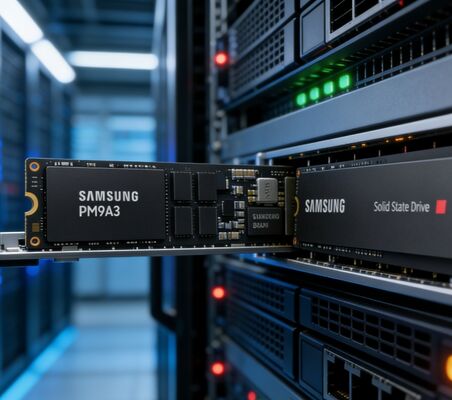 Samsung MZQL23T8HCLS-00B7C 3.84TB Enterprise SSD PCIe 4.0 U.2 NVMe 1.4 สําหรับศูนย์ข้อมูลเซอร์เวอร์