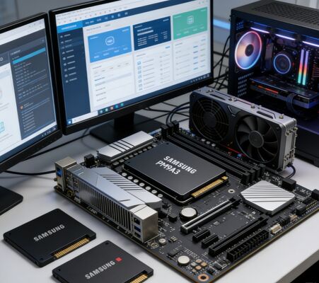 Samsung MZQL23T8HCLS-00B7C 3.84TB Enterprise SSD PCIe 4.0 U.2 NVMe 1.4 สําหรับศูนย์ข้อมูลเซอร์เวอร์