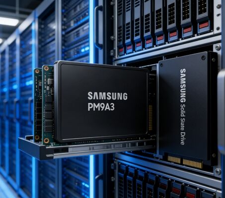 Samsung MZQL23T8HCLS-00B7C 3.84TB Enterprise SSD PCIe 4.0 U.2 NVMe 1.4 สําหรับศูนย์ข้อมูลเซอร์เวอร์