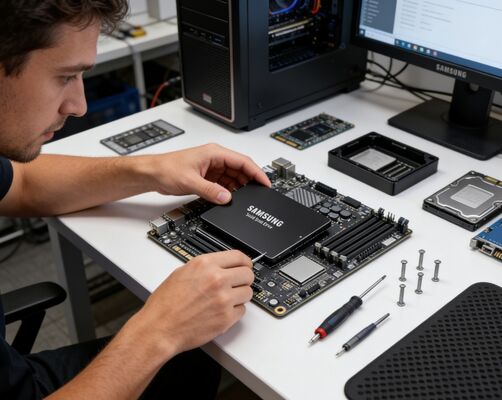 Samsung MZQLB7T6HALA-00W07 7.68TB PCIe 3.0 NVMe U.2 Enterprise SSD สำหรับเซิร์ฟเวอร์ศูนย์ข้อมูล