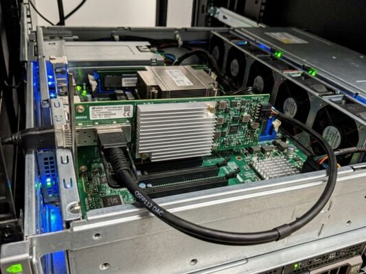 Mellanox MCX75310AAS-NEAT ConnectX-7 400Gb/s NDR InfiniBand Single Port OSFP PCIe 5.0 x16 การ์ดเครือข่ายสําหรับ AI Server