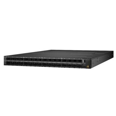 สวิตช์ InfiniBand NVIDIA MQM9790-NS2R Quantum-2 1U NDR 400Gb/s 64 พอร์ต 32 OSFP การจัดการแบบไม่จัดการ การไหลเวียนอากาศแบบย้อนกลับ C2P สำหรับคลัสเตอร์ AI DGX H100