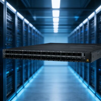 สวิตช์ InfiniBand NVIDIA MQM9790-NS2R Quantum-2 1U NDR 400Gb/s 64 พอร์ต 32 OSFP การจัดการแบบไม่จัดการ การไหลเวียนอากาศแบบย้อนกลับ C2P สำหรับคลัสเตอร์ AI DGX H100