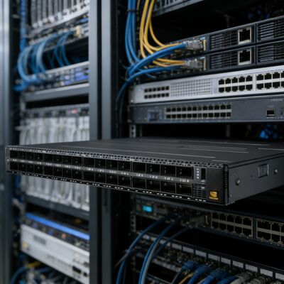 สวิตช์ InfiniBand NVIDIA MQM9790-NS2R Quantum-2 1U NDR 400Gb/s 64 พอร์ต 32 OSFP การจัดการแบบไม่จัดการ การไหลเวียนอากาศแบบย้อนกลับ C2P สำหรับคลัสเตอร์ AI DGX H100