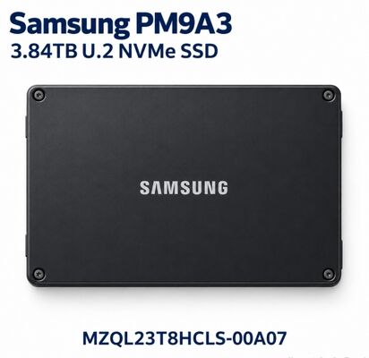 MZQL23T8HCLS-00A07 Samsung PM9A3 3.84TB U.2 NVMe PCIe4.0 Data Center SSD