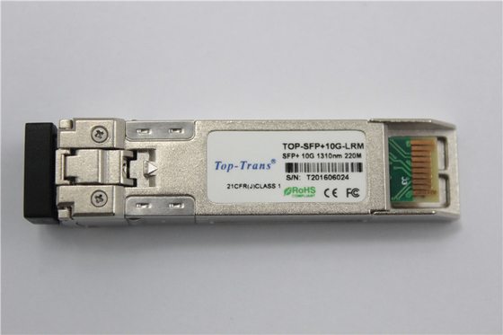 10G Base LRM เครื่องรับส่งสัญญาณออปติคอล 220M MMF 1310nm SFP + โมดูลออปติคัล