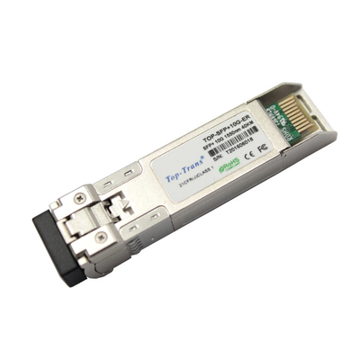 การใช้พลังงานต่ำ 1550nm SFP 10G 40KM เครื่องรับส่งสัญญาณออปติคอล