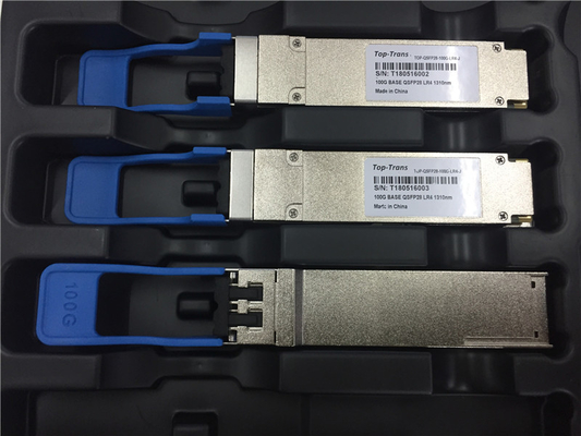 โมดูล Trans 100G QSFP28 ยอดนิยมของ CWDM4 MSA 1310NM 10km LR4 เครื่องส่งสัญญาณ