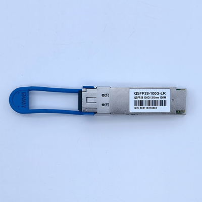 QSFP28 OTU4 100Gbps 112Gbps โมดูลรับสัญญาณไฟเบอร์ออปติกอัตราข้อมูลคู่ LWDM4 10KM LR4 SMF