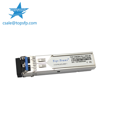 Toptrans CWDM SFP เครื่องรับส่งสัญญาณแสง SMF SFP 1.25G 1310nm 40km