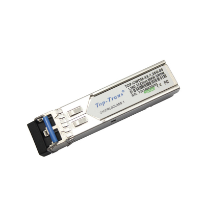 โมดูลรับส่งสัญญาณ SFP 1.25g ตัวเชื่อมต่อไฟเบอร์ออปติก LC 80Km Fast Ethernet Single Mode
