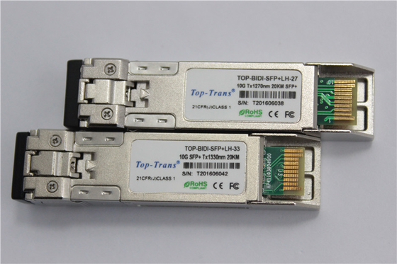 Rohs 20km 10G โมดูล SFP Hot Pluggable 1.5W การบริโภคต่ำ