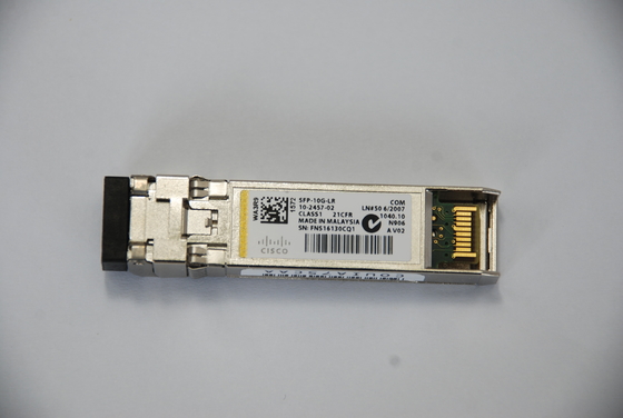 10Gbps 10km SMF DDM โมดูล Cisco SFP SFP-10G-LR เครื่องรับส่งสัญญาณดูเพล็กซ์ SFP +