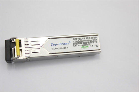 Toptrans BIDI 1.25G-80AD/BD SFP เครื่องรับส่งสัญญาณแสง 80KM Rohs
