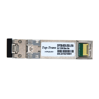 5G Fronthaul 25G BIDI SFP28 เครื่องรับส่งสัญญาณแสง 20KM ECPRI Single Fiber
